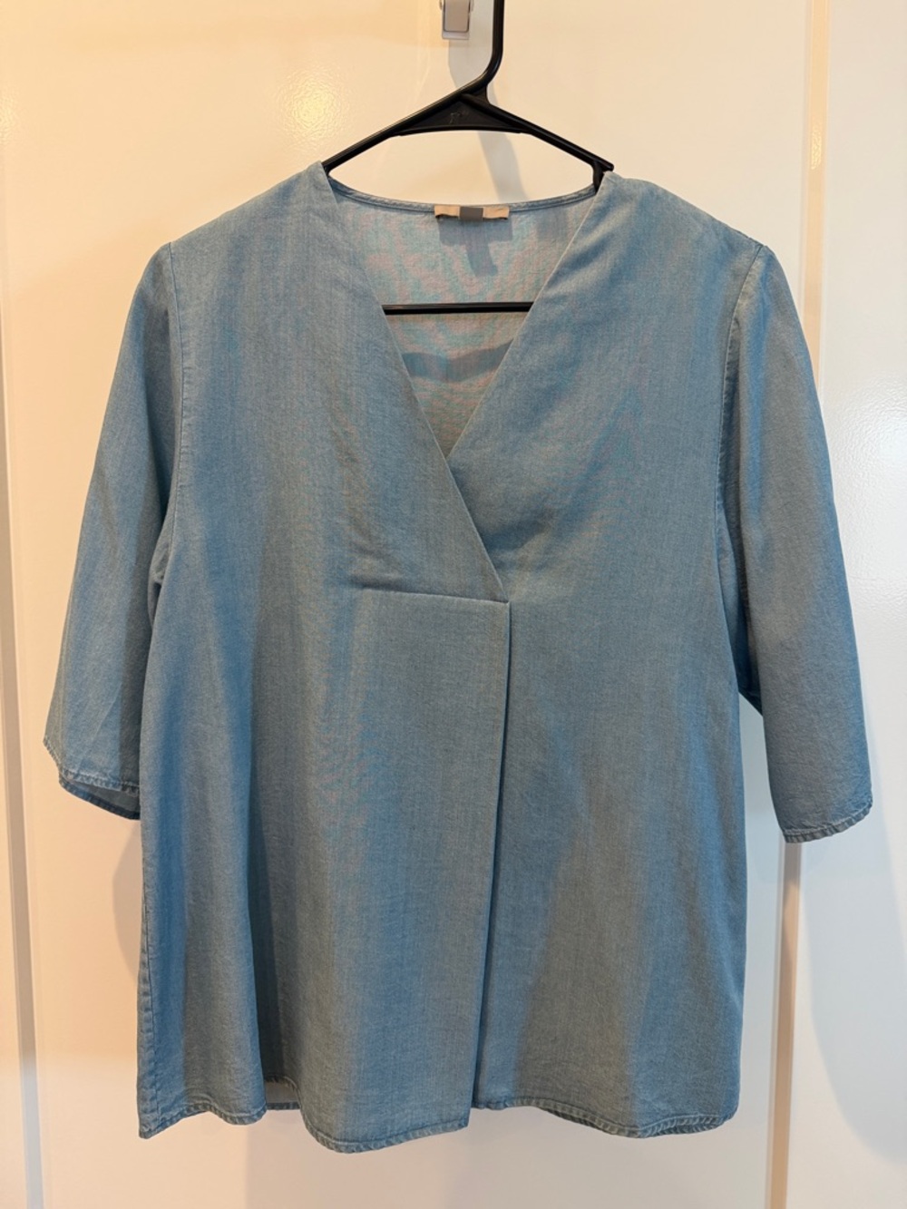 COS Light Blue V-Neck Relaxed Blouse